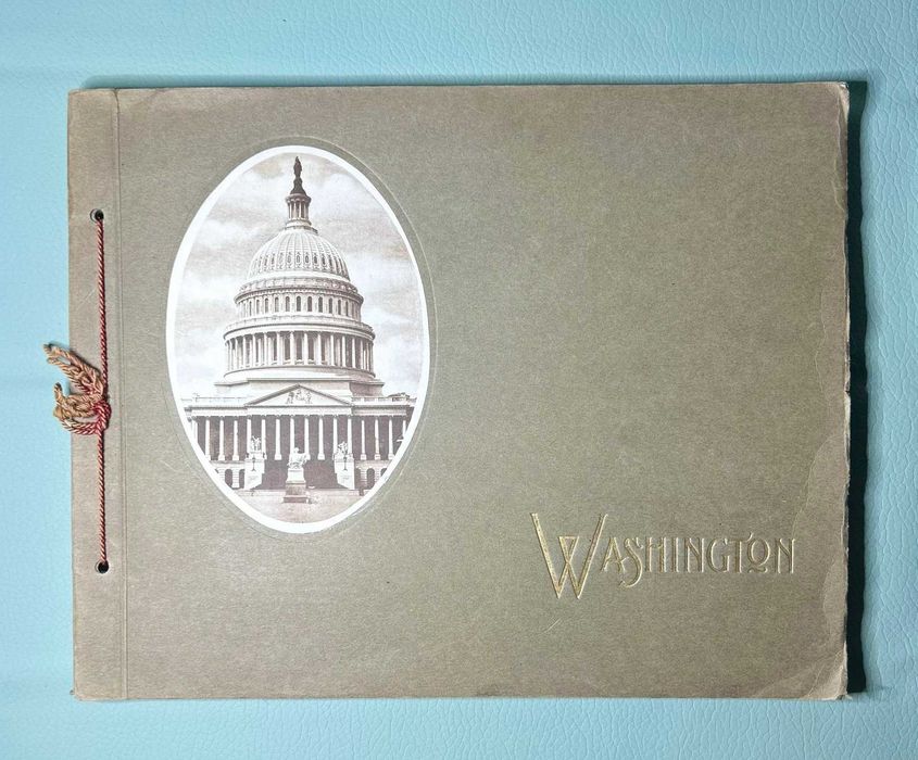 RARA 1.ª edição de álbum centenário de lembranças de Washington. 1904.