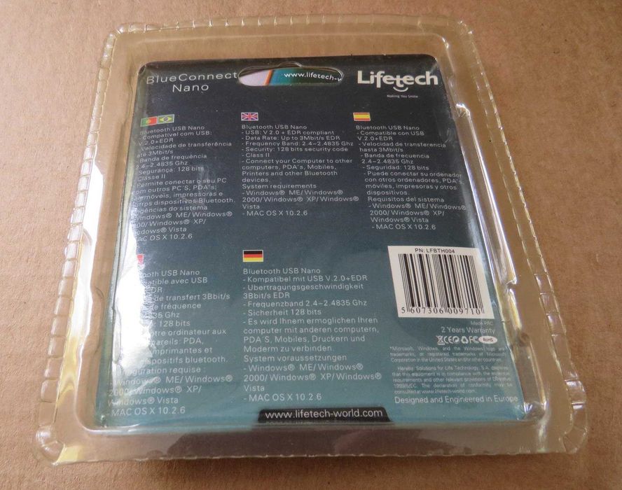 Bluetooth Pen nano V. 2.0+EDR da Lifetech. NOVO! Ainda na embalagem.64585104025730123