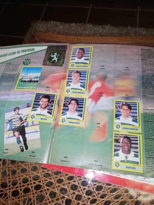 Cadernetas de futebol incompletas (anos 1995 e 1996)