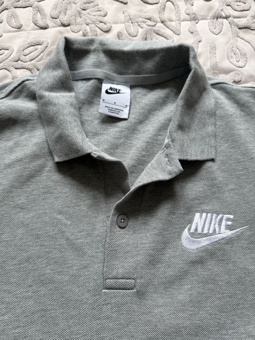 Nowa polówka męska koszulka Polo Nike z guzikami szara