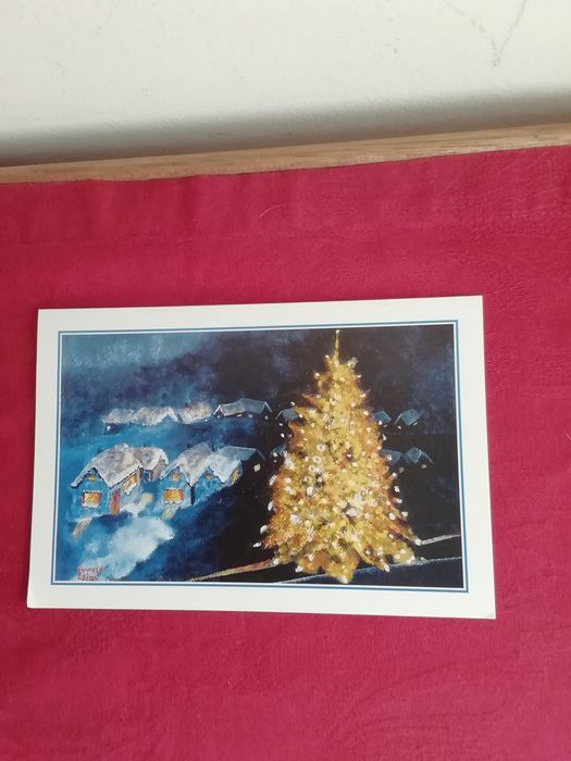 Postal de Natal, pintado com a boca