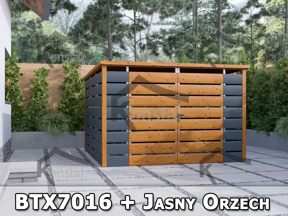 NOWOCZESNA Wiata śmietnikowa AŻUROWA - Producent !!! - Cała Polska