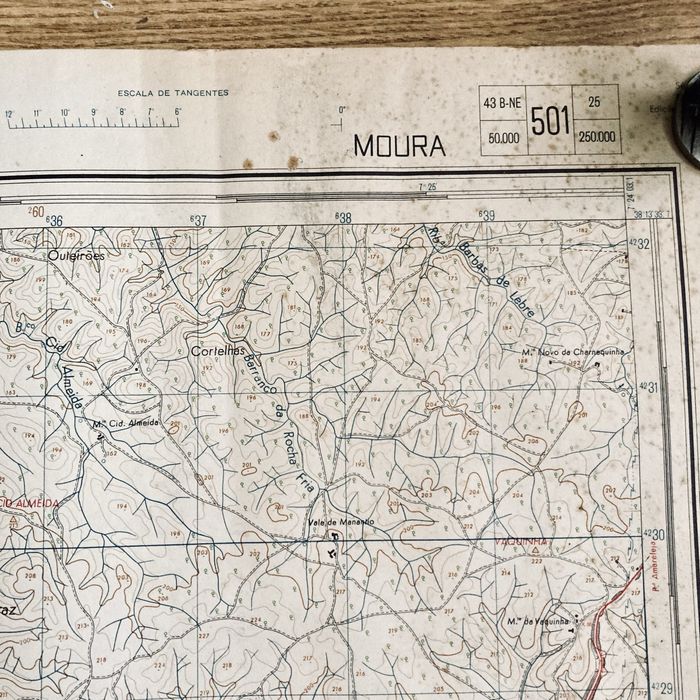 Lote de 10 cartas militares de Portugal