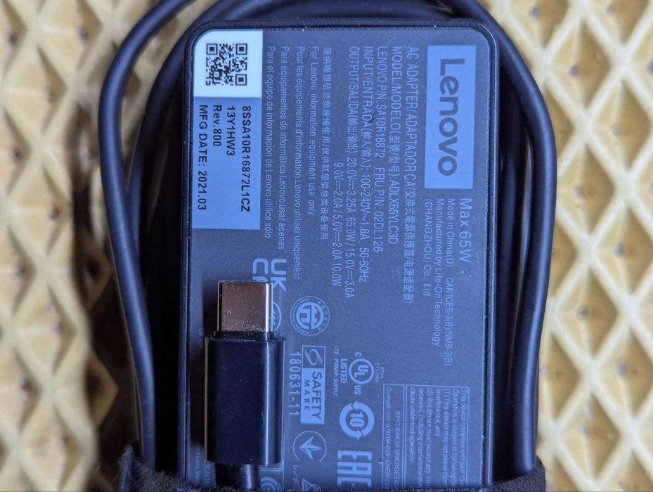 Блок живлення для ноутбука Lenovo ADLX65YLC3D 65W оригінал