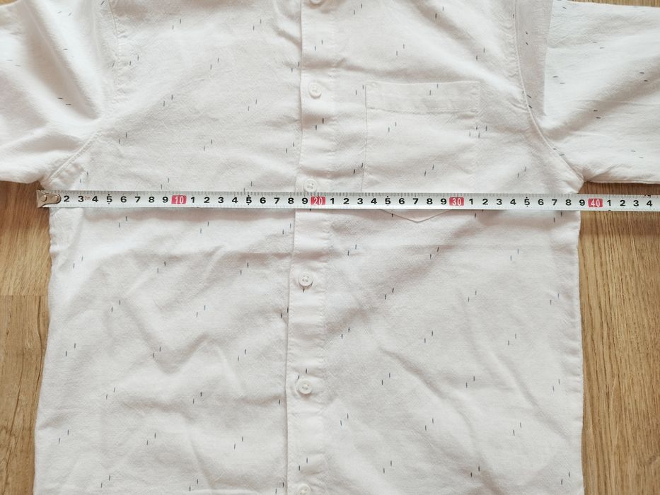 Nowa koszula 134cm biała, podwinięte rękawy