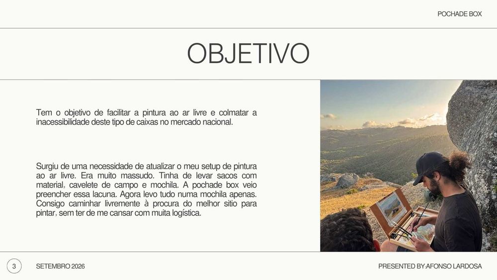 Pochade Box para Pintura ao Ar Livre – Fabrico Artesanal