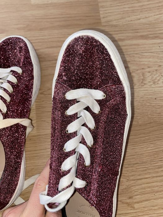 Trampki na platformie, sneakersy Pull&Bear 39 brokatowe