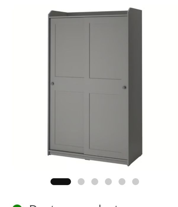 Szafa Hauga Ikea szara przesuwne drzwi