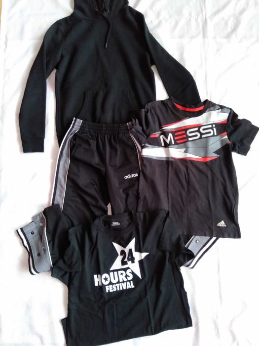 Zestaw spodnie ocieplane adidas+bluza+2x t-shirt
