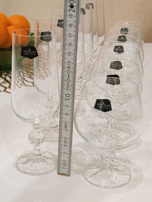 Бокалы для шампанского вина Bohemia 190мл. 6шт. Чехия. Хрусталь.Новыe