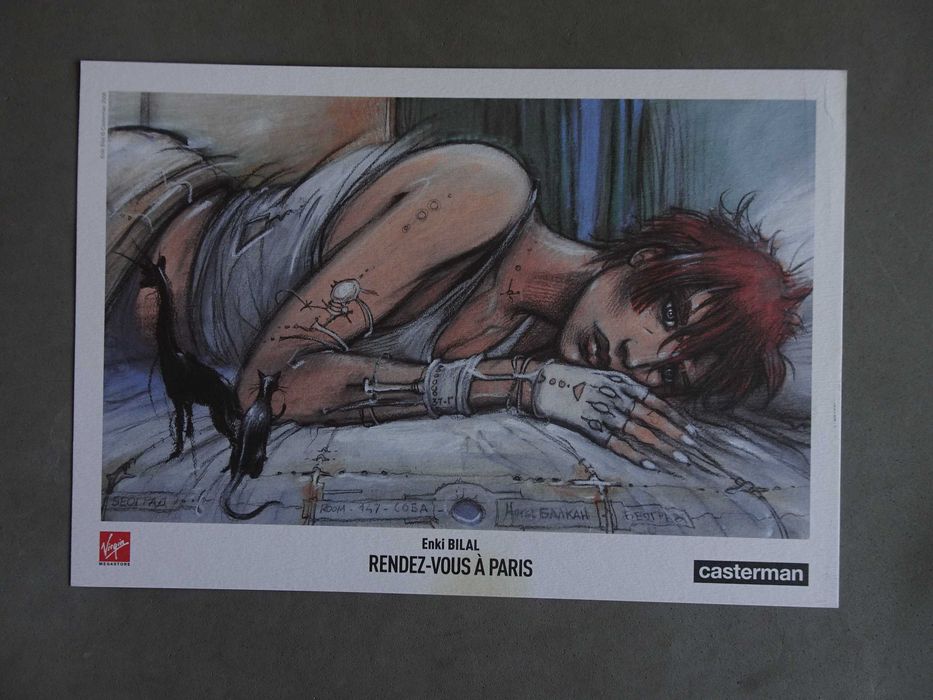 Livro Enki Bilal - Rendez-Vous à Paris (capa dura) + raro "postal"