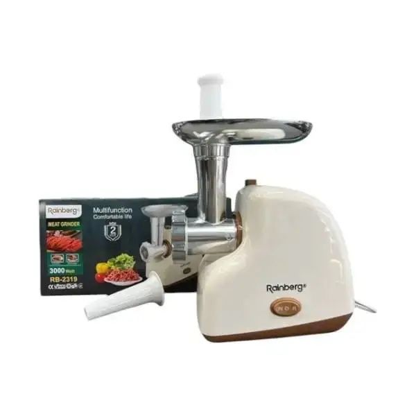 Електрична м'ясорубка Rainberg RB-2319 реверс насадка куббе 3000 Вт