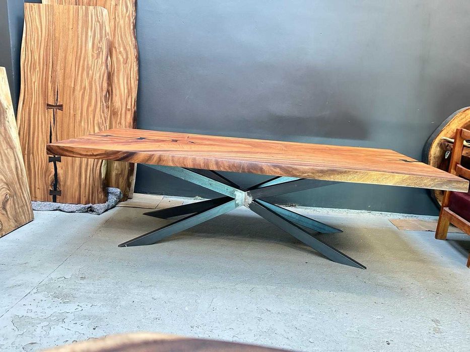 Stół drewniany monolit Suar unikat 240cm