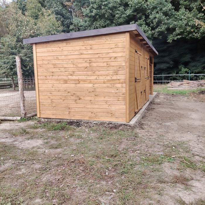 Domek na Alpaki ogrodowy narzędziowy stajnia transport montaż.