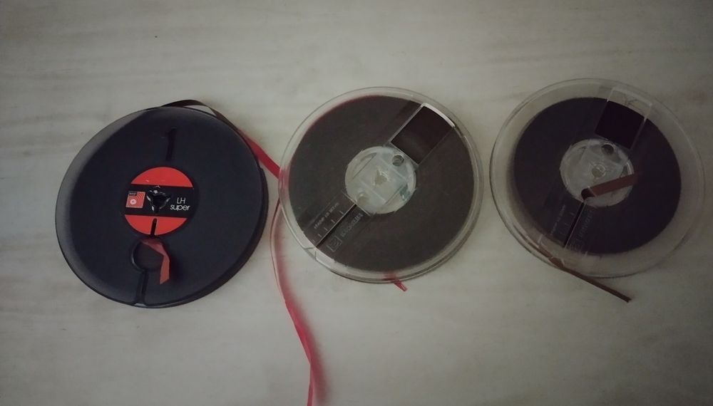 Fitas tapes gravador reel to reel 1*BASF &  2*Hitachi