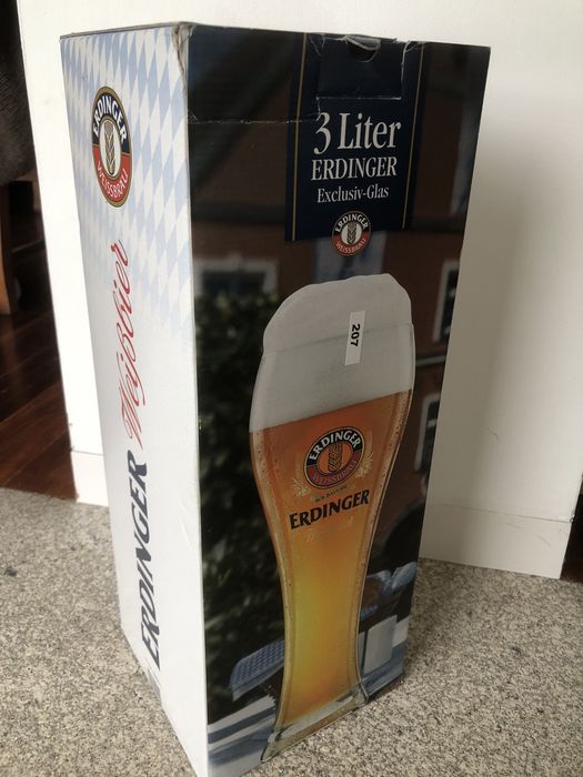 Copo Cerveja Erdinger / Exclusiv - Glas 3,0L   (Novo com caixa)