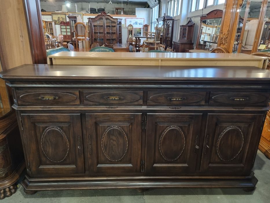 komoda drewniana ciemny dąb