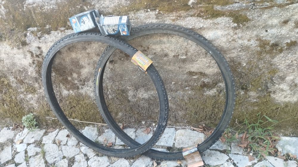 Rodas de bicicleta e câmara de ar
