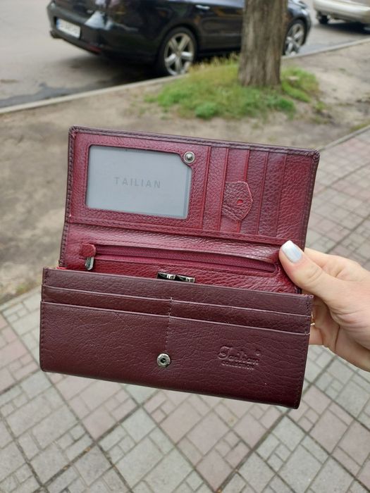 Гаманець жіночий Tailian шкіряний кошелек женский кожаный коричневый
