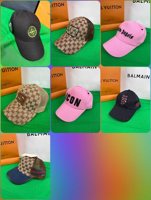 Czapki z daszkiem Gucci Bejsbolówki stone Icon Premium Palm Czapka
