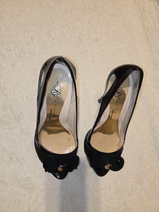 Szpilki River Island 38 czarne wysokie