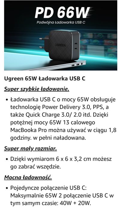 ‼️Ugreen PD Fast Charger 66w‼️