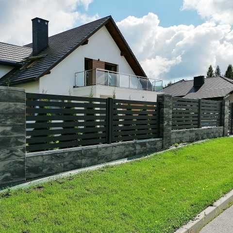 BLACK WEEK Pustak ogrodzeniowy 500x200x200 stalowo biały