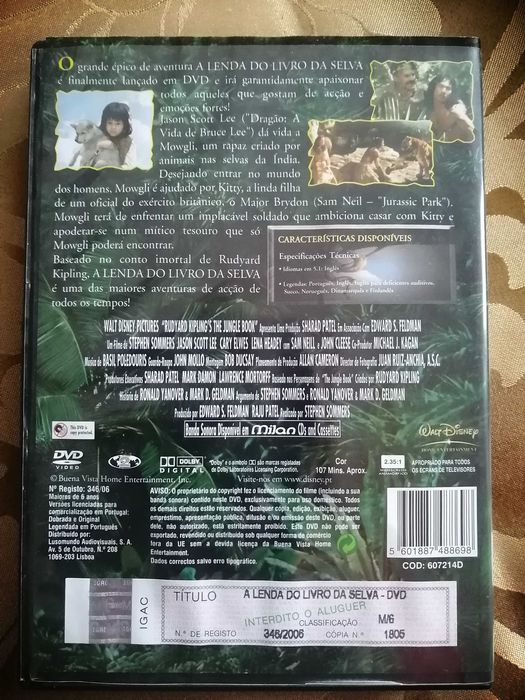 Dvd a lenda do livro da selva