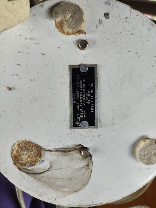 Lampa warsztatowa biurowa PRL vintage