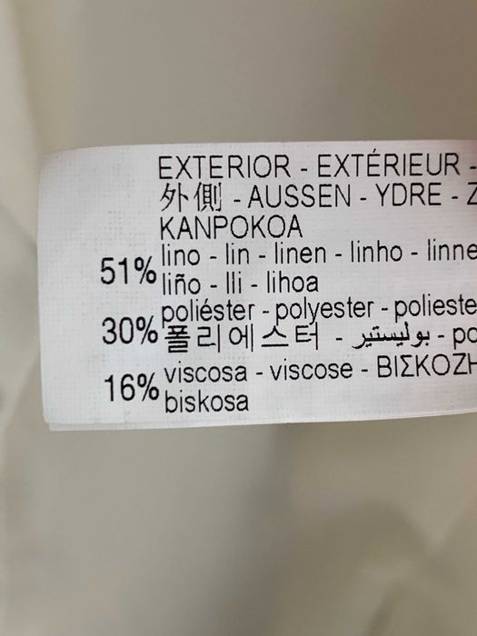 Zara - lniana marynarka w kolorze białym