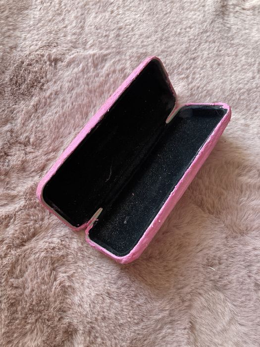 Etui na okulary handmade różowe