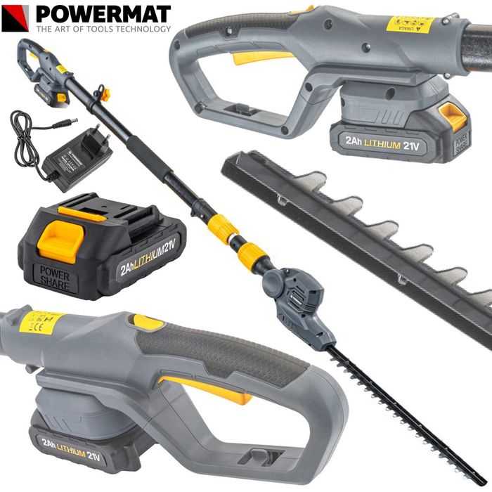 POWERMAT Nożyce Akumulatorowe Żywopłotu Na Wysięgniku 2a 41cm PM0743