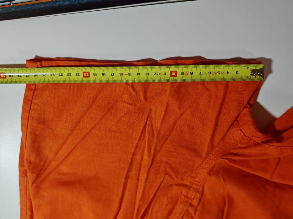 Calções laranja in extenso linho tamanho 38
