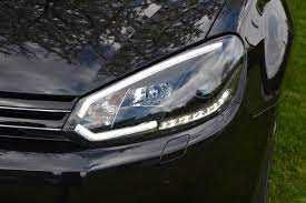 Черные фары Volkswagen Golf 6 с линзами и ДХО новые цена за пару