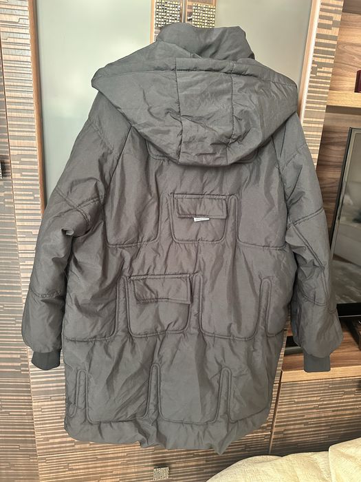 Куртка пуховик чорна жіноча, для підлітка 46-48 розмір