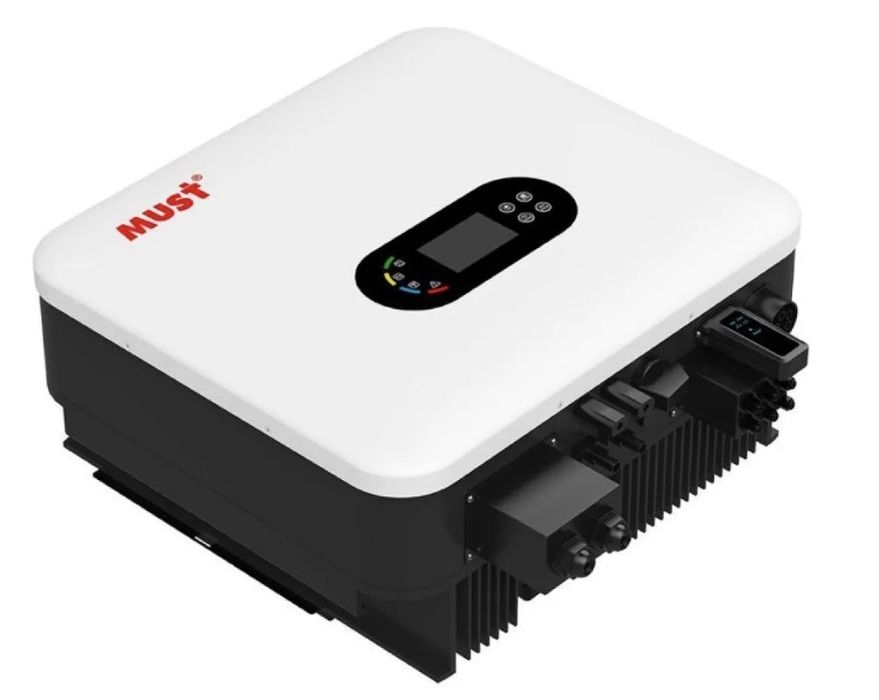 ГІБРИДНИЙ ІНВЕРТОР MUST 6КВТ, PH11-6048 PRO (1 ФАЗА, 2 МРРТ, БЕЗШУМНИЙ, LV)
