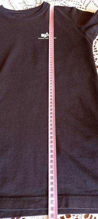 Koszulka Alpha Industries, S, męska, czarna