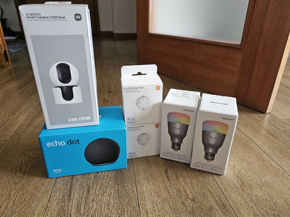 Kit camera tomada alexa e luz