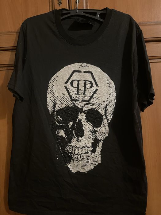 футболка PHILIPP PLEIN HOMME( 100% оригін)з черепом та кристалами.