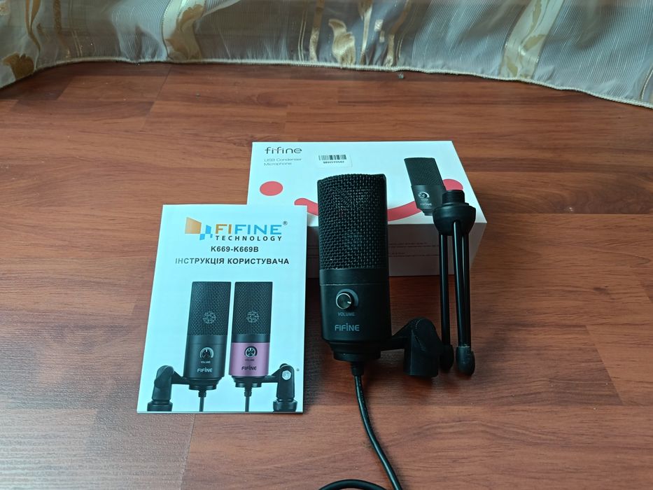 Мікрофон Fifine K669 ідеальний стан повна комплектація