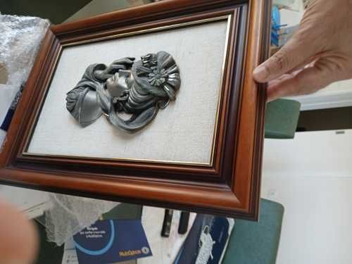 Quadro com motivo 3D em estanho. Anos 60 estado excelente.64730012275969120