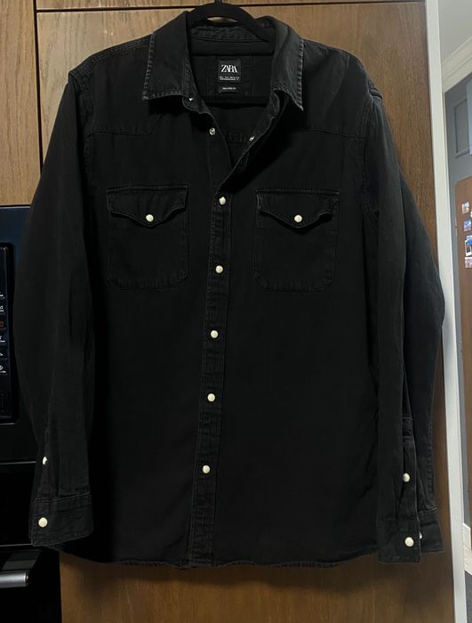 Koszula męska czarna zara