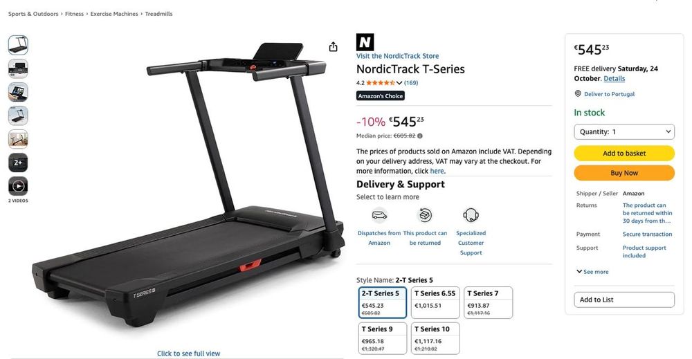 Passadeira Elétrica NordicTrack T-Series
