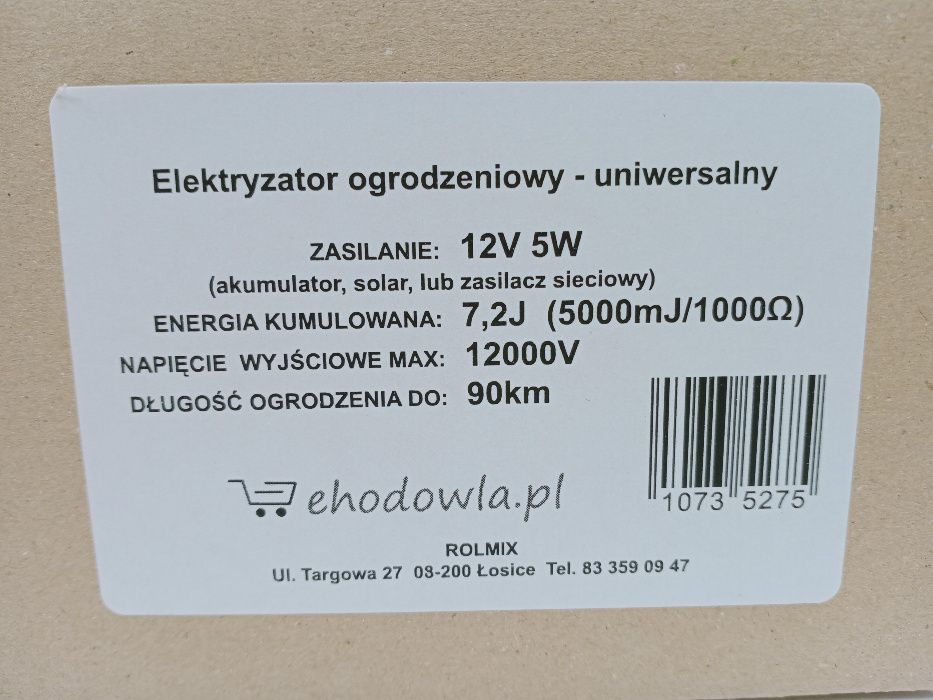 Pastuch elektryczny 12 000V Sarny Duża M O C !
