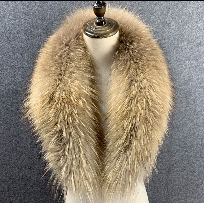 Naturalne kołnierze z jenota do płaszcza skóry ramoneski różne wymiary