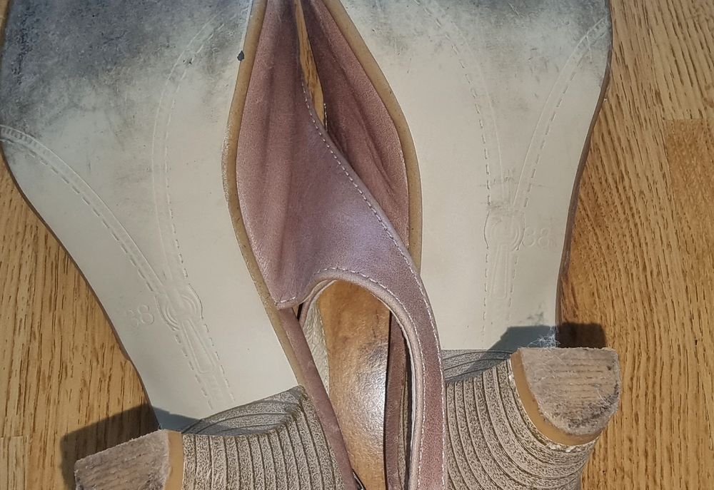 Sandały/czółenka na obcasie