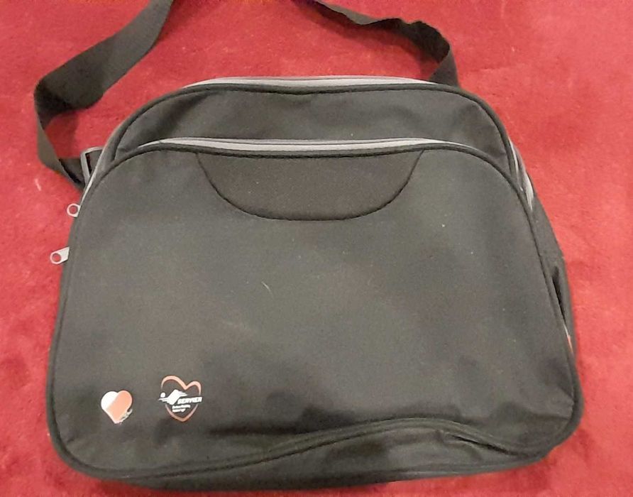 Torba na laptopa czarna dwu komorowa