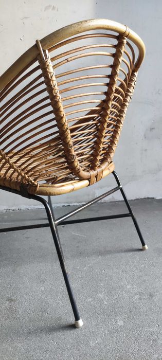 Fotel rattanowy,lata 60