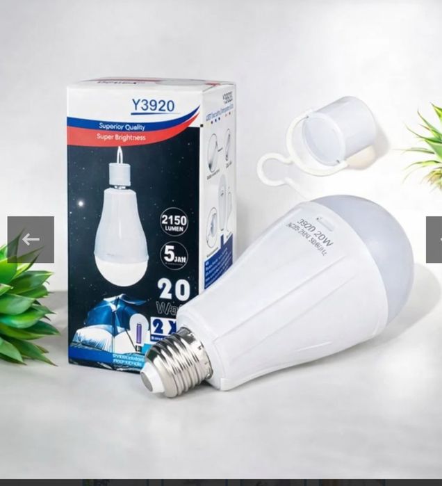 Акумуляторна лампа е27 від цоколя , світло на зарядку