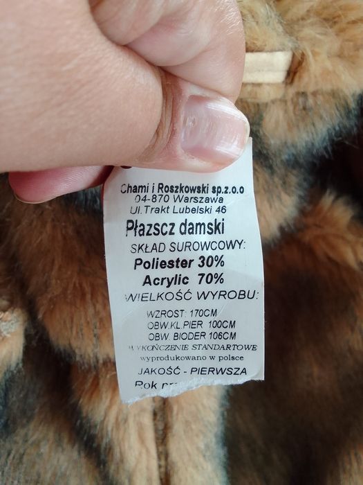 Kożuszek płaszcz damski